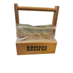 Vintage Recipe Holder Wood Crate Farmhouse Country Style